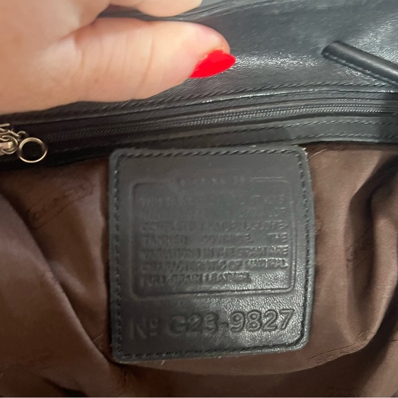 COACH #9827 Vintage Legacy Leather Drawstring Backpack Black - Picture 8 of 8